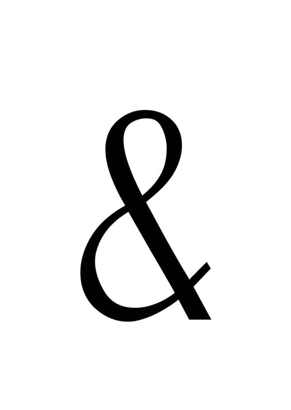 En stor ampersand-logogramplakat