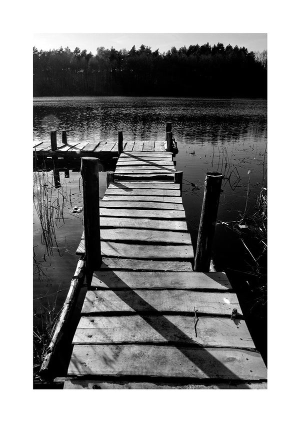 Badebro ved sø 1 plakat