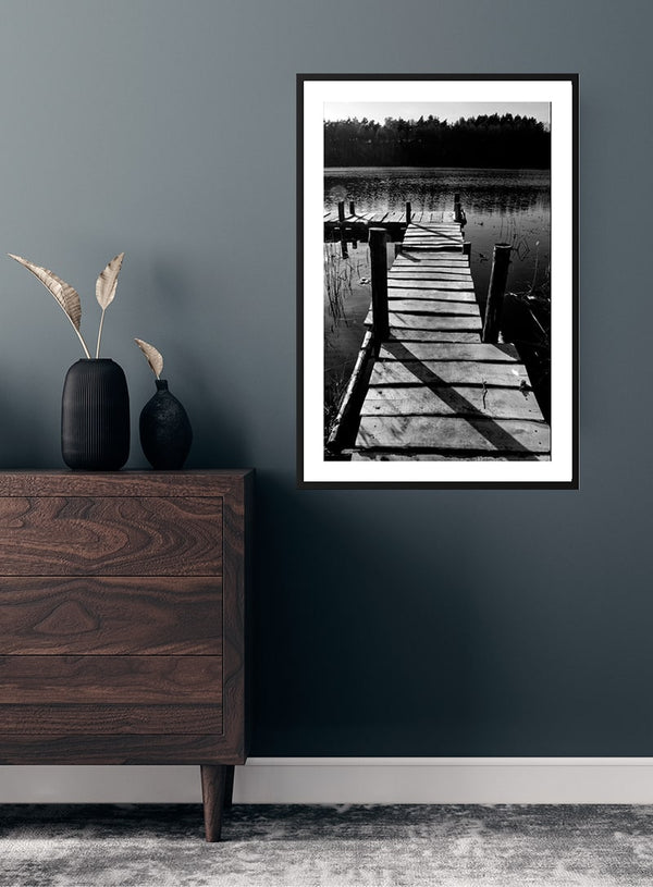 Badebro ved sø 1 plakat