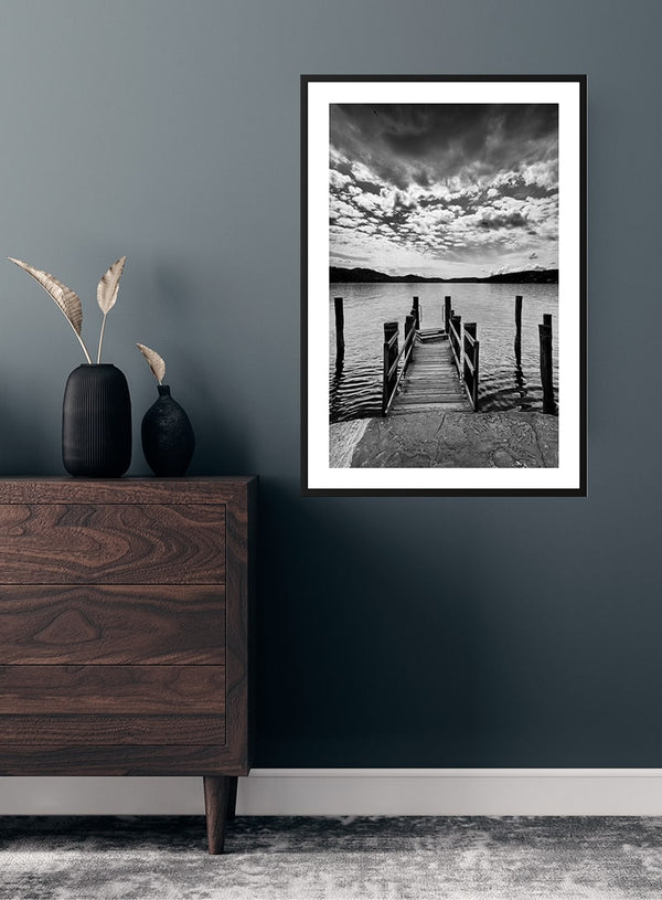Badebro ved sø 2 plakater