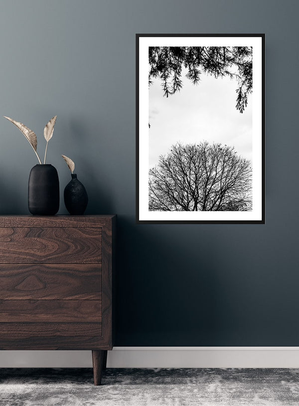 Plakat med træer og grene