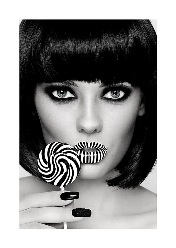 Matchende læber og slikkepind plakat