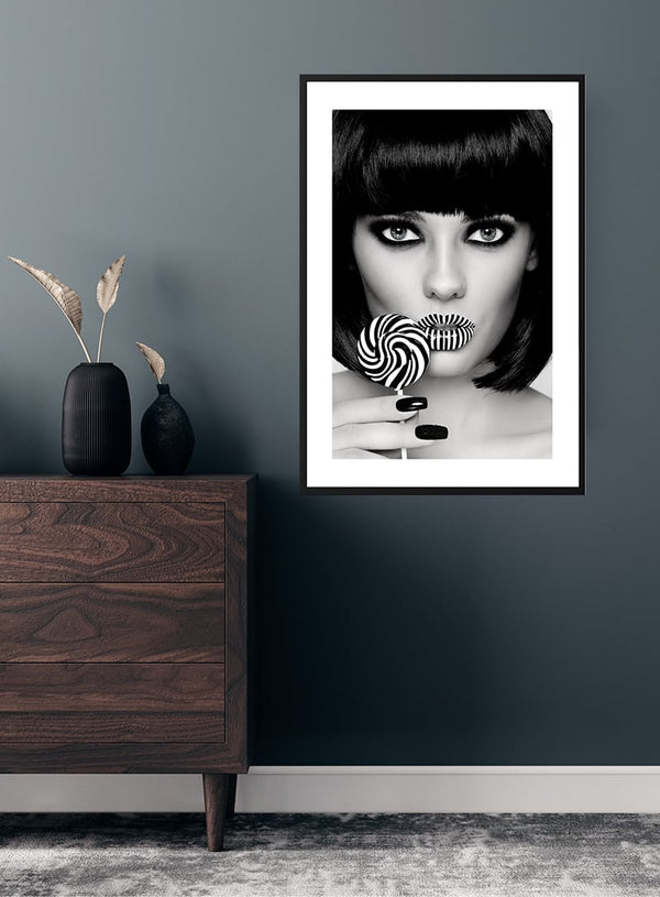 Matchende læber og slikkepind plakat