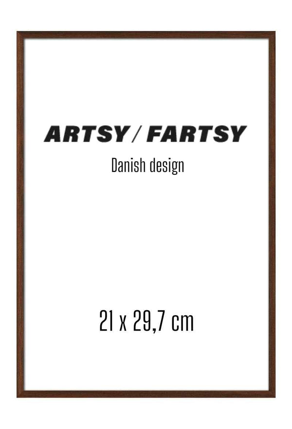 Massiv træramme mørkebrun 21x30 cm