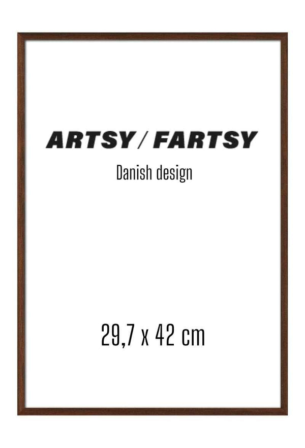 Massiv træramme mørkebrun 30x42 cm