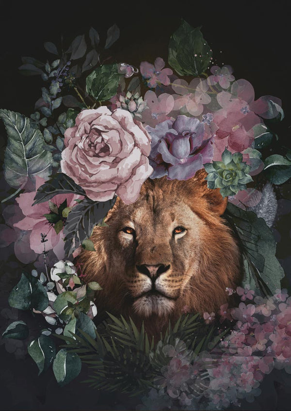 Kærlighed med blomster plakat