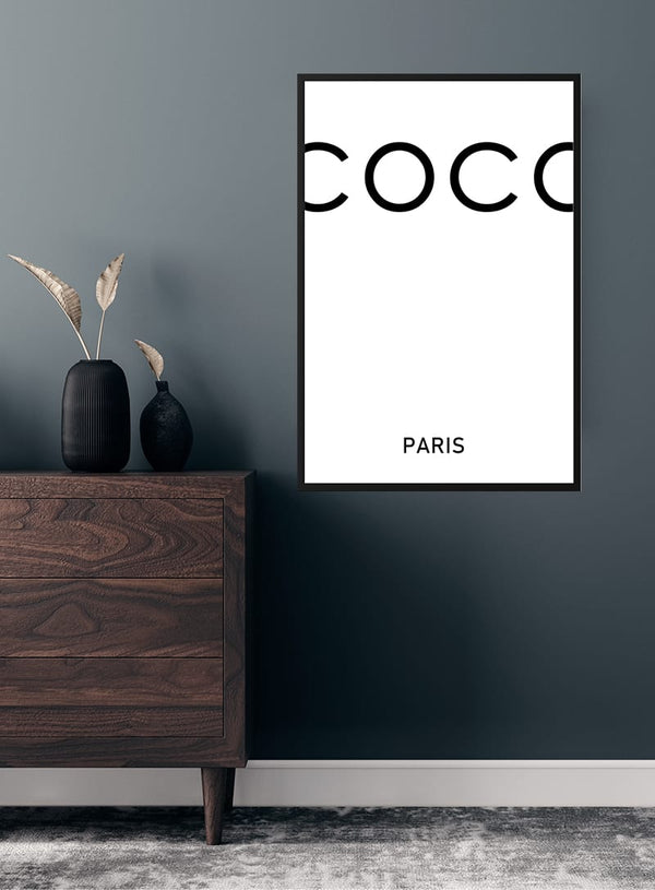 Hvid COCO-plakat