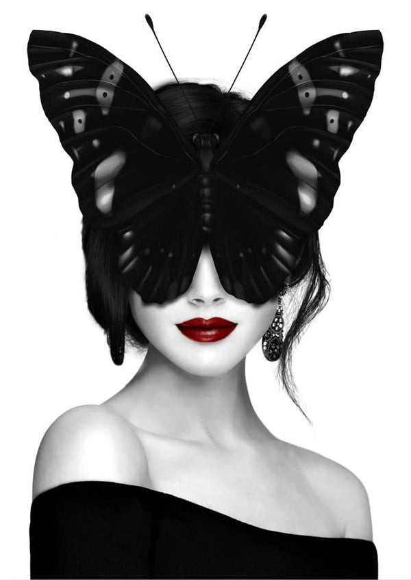 Plakat med sommerfuglemotiv