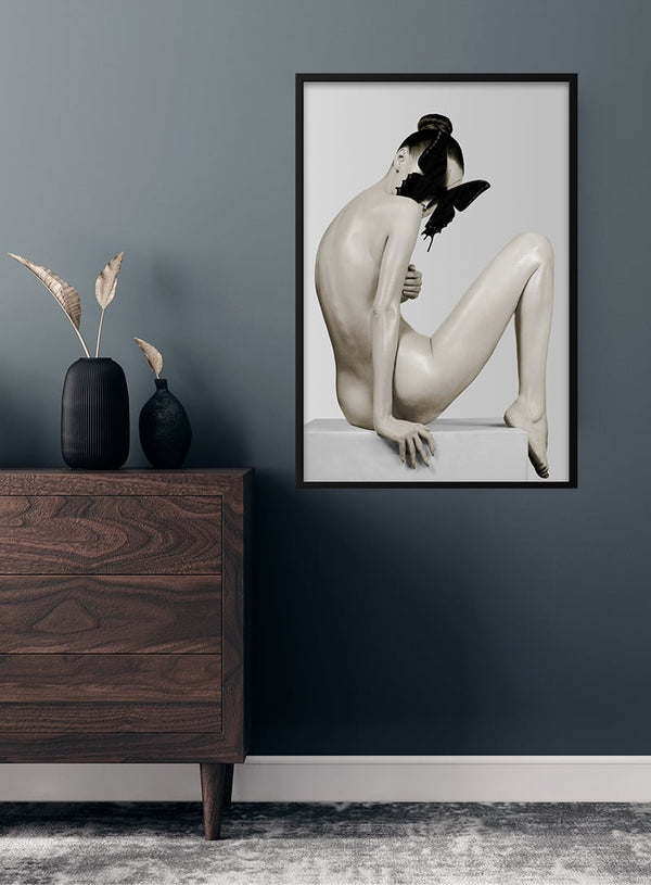 Plakat med sommerfuglemotiv