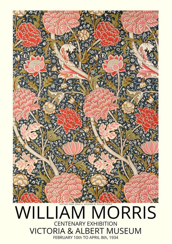 William Morris-plakat med bomuldstryk
