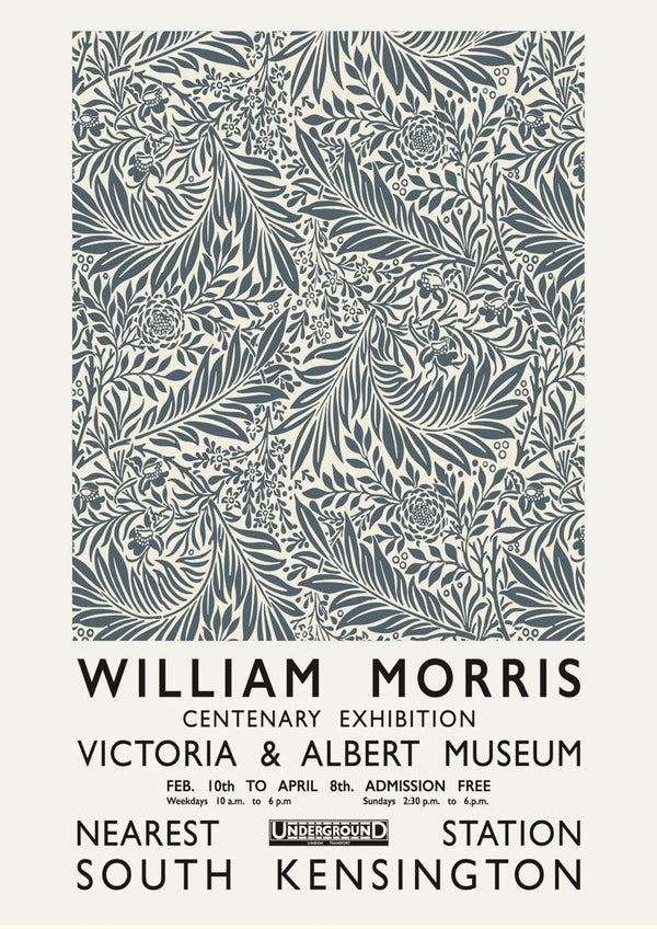 William Morris grå plakat