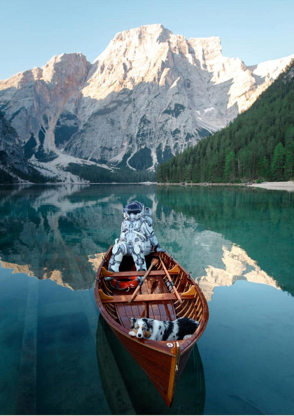 Astronaut på søen plakat