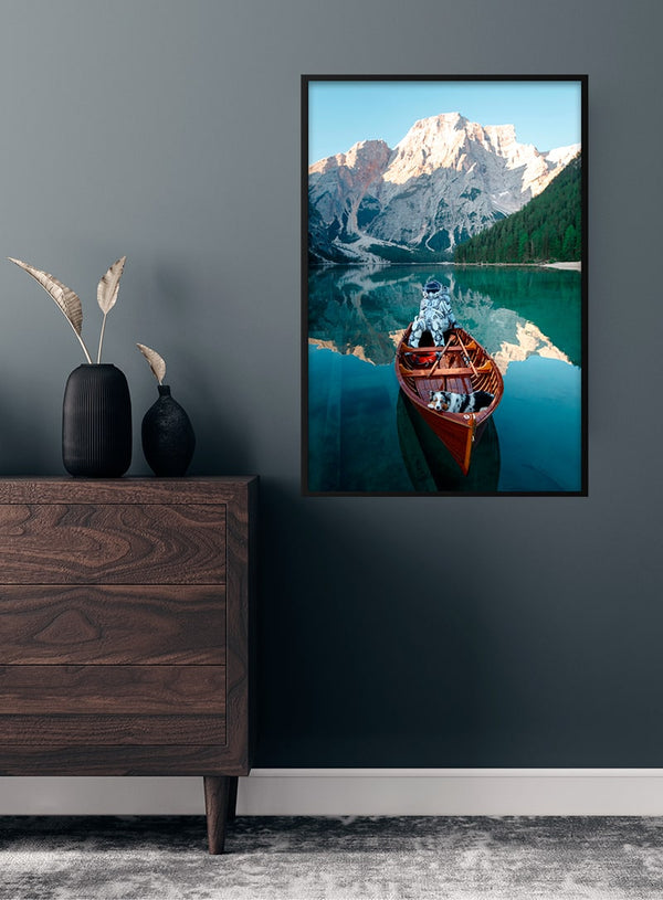 Astronaut på søen plakat