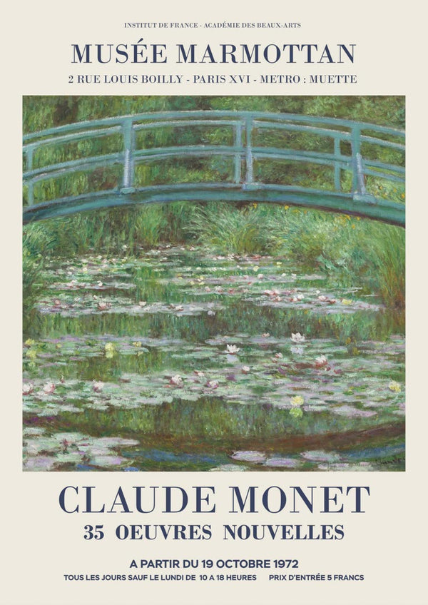 Claude Monet den japanske gangbro plakat