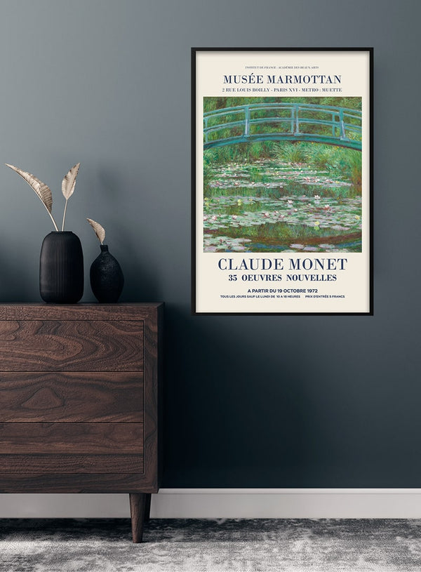 Claude Monet den japanske gangbro plakat