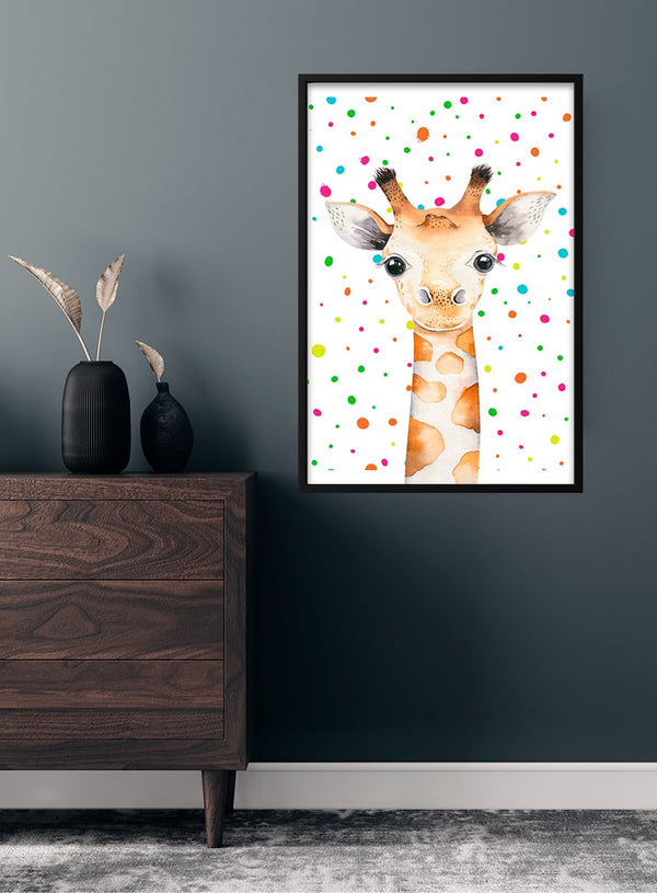 Sød giraf plakat til børn