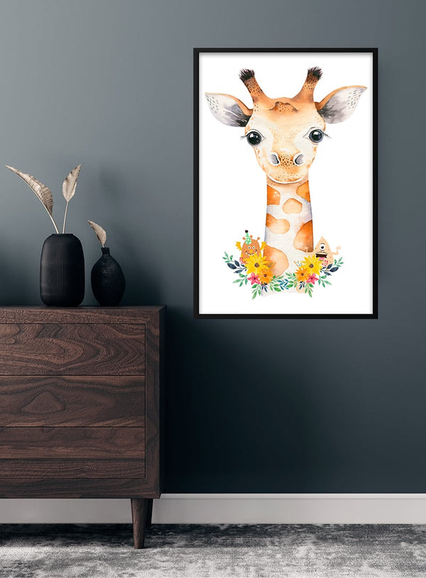 Sød giraf plakat til børn #2