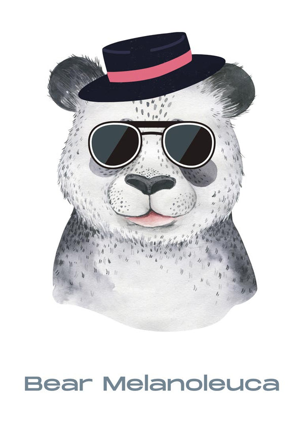 Sej panda-plakat til børn