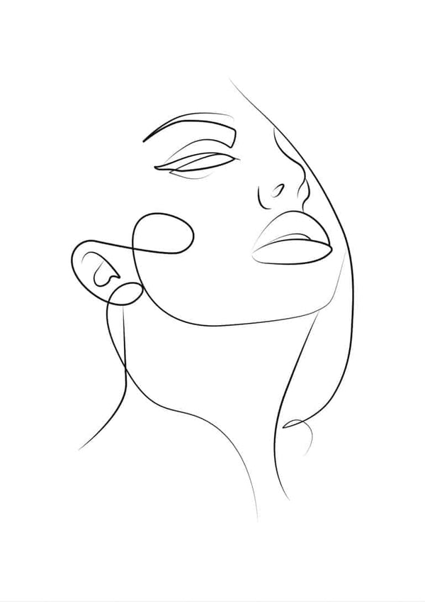 Kvinde ansigt med smukke læber plakat