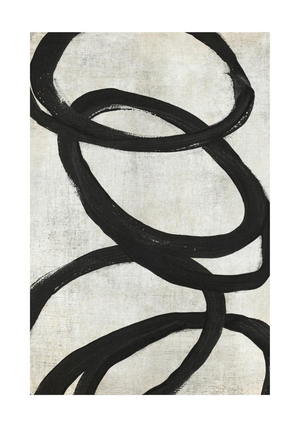 Sort cirkel kunstplakat