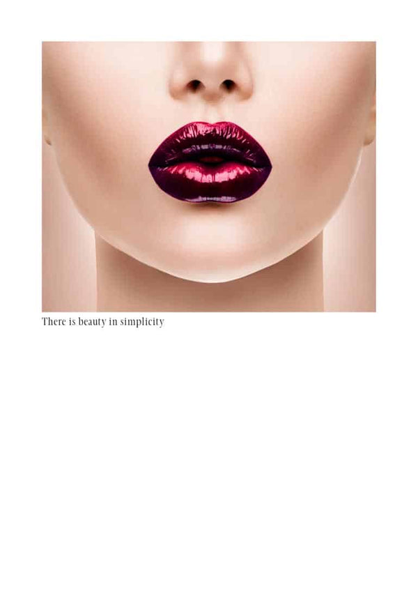 Skønhed i enkelhed modeplakat