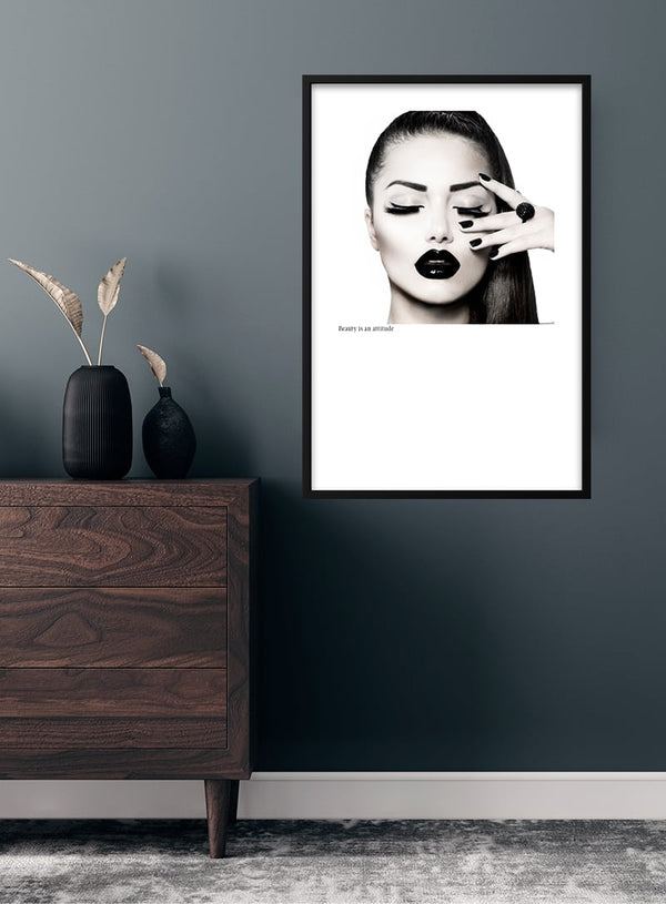 Skønhed er en attitude modeplakat