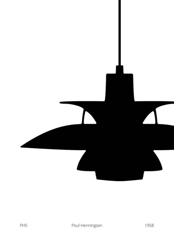 PH5 af Poul Henningsen som poster til stuen