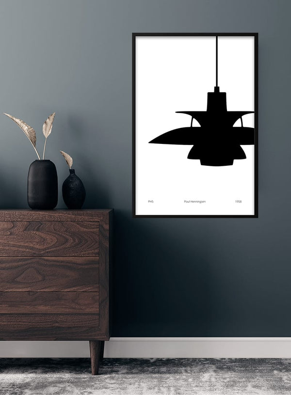 PH5 af Poul Henningsen som poster til stuen