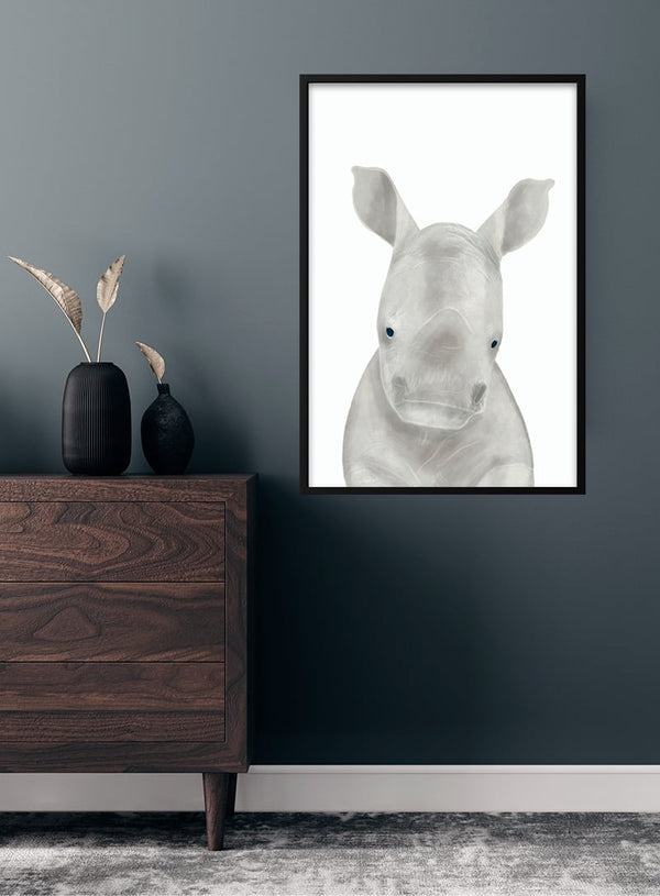 Sød næsehorn plakat til børn