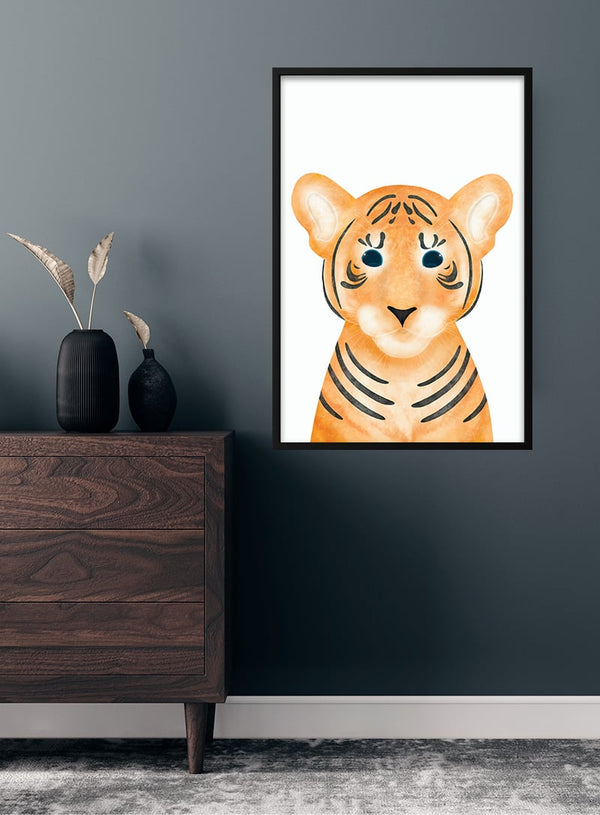 Sød tiger plakat til børn