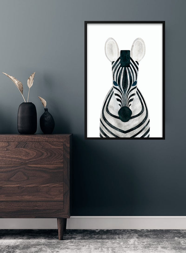 Sød zebra plakat til børn