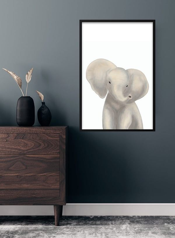 Sød elefant plakat til børn