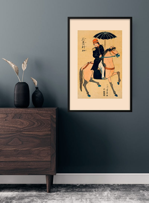 Amerika af Utagawa Yoshikazu japansk kunstplakat