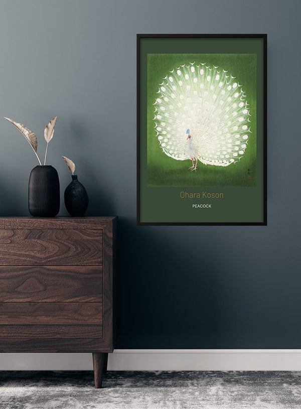 Peacock af Ohara Koson japansk kunstplakat