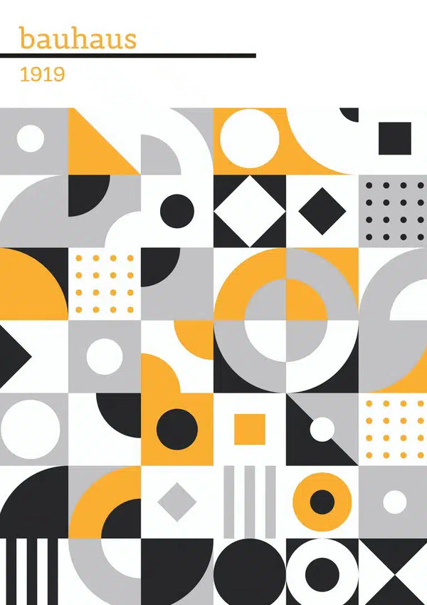 Bauhaus 1919 sort-hvid plakat