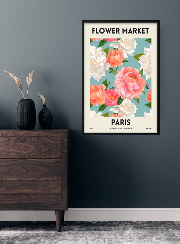Blomstermarked - Paris plakat
