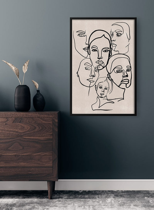 En kvindes mange ansigter plakat