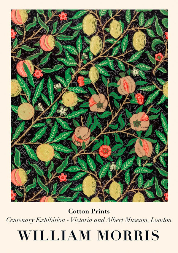 William Morris - Sorte citroner Plakat