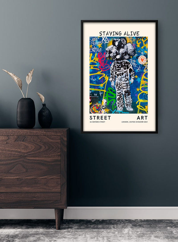 Gadekunst - At forblive i live plakat