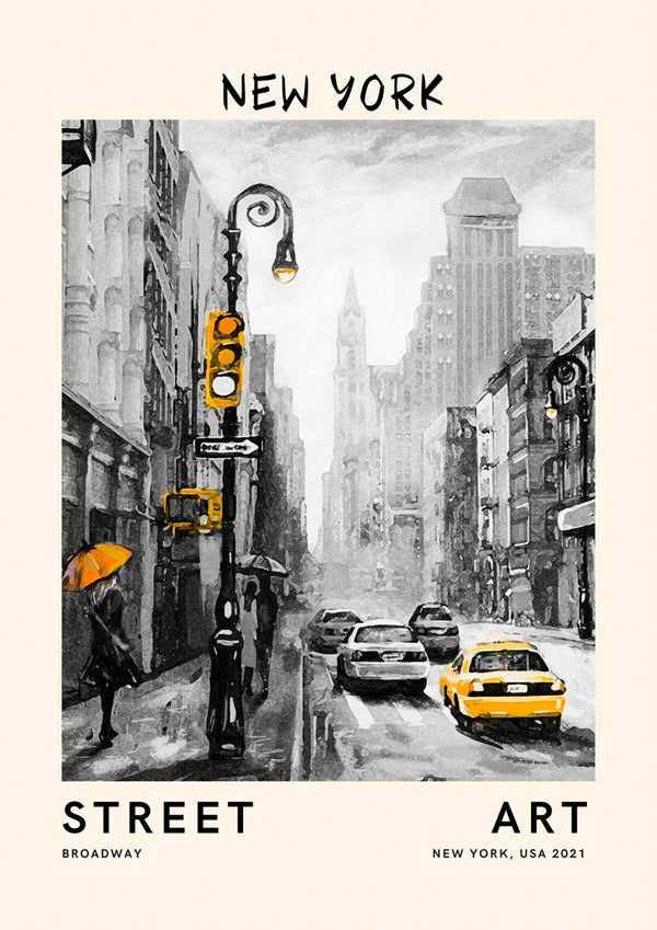 Gadekunst - New York-plakat