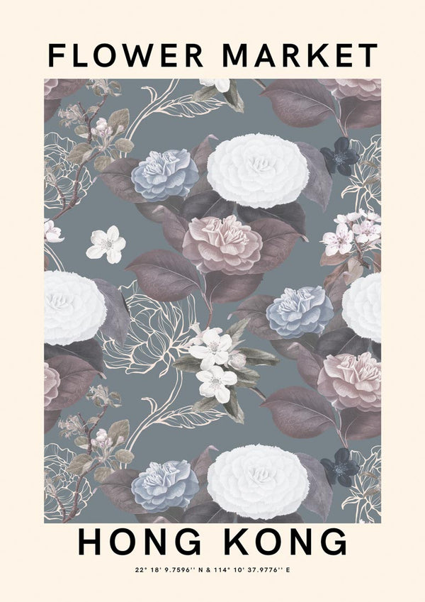Blomstermarked - Hong Kong Plakat