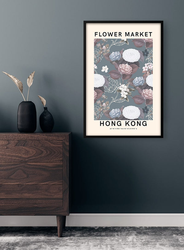 Blomstermarked - Hong Kong Plakat
