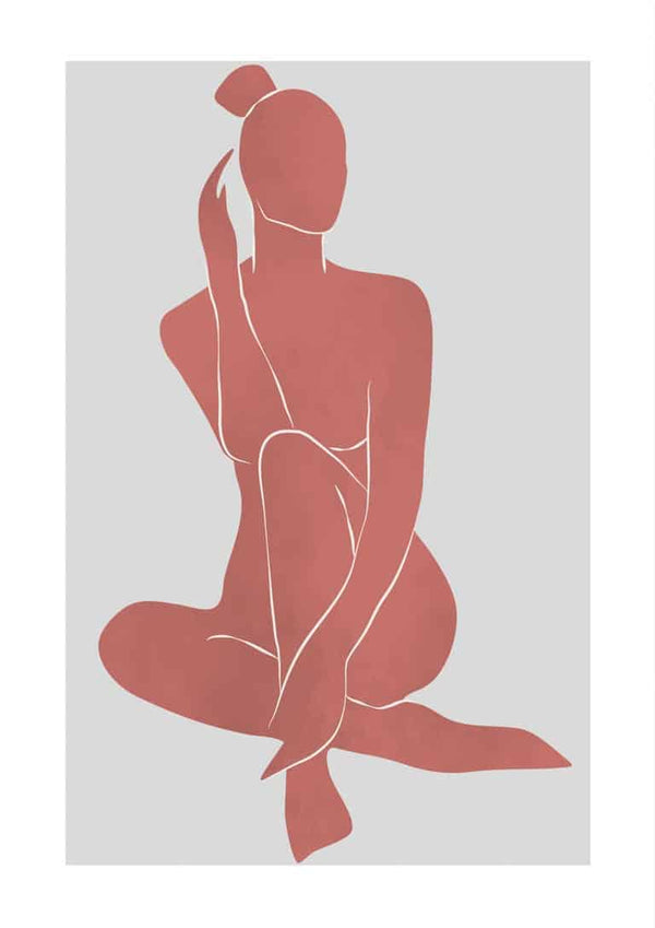 Abstraktioner i rødt plakat