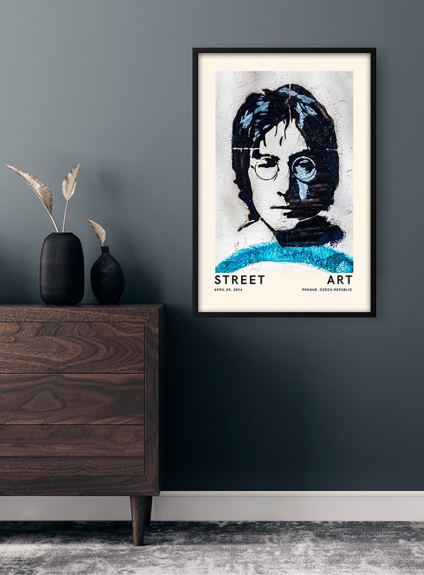 Gadekunst - John Lennon Plakat