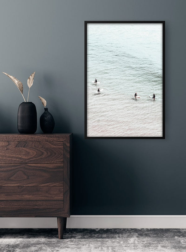 Surfere i vand plakat