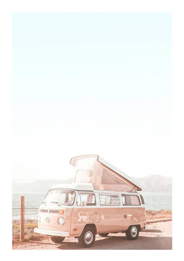 Pink Van at Sea Plakat