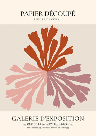 Fransk kunst inspireret Papier decoupe plakat