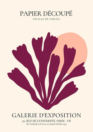 Lilla Koral Decoupe Plakat
