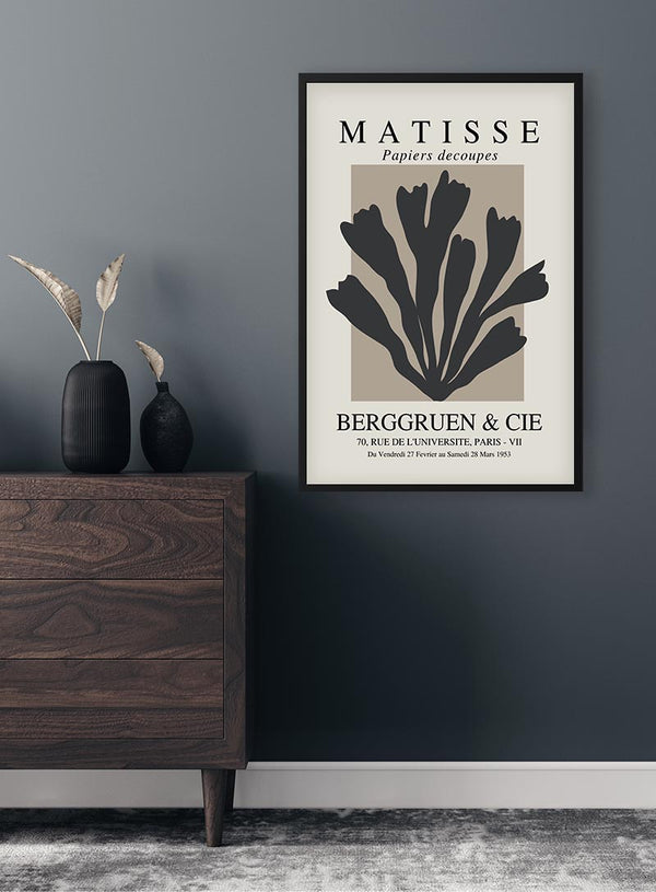 Sort papir decoupe plakat