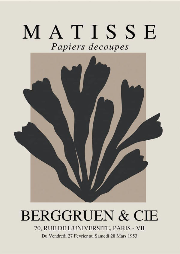 Sort papir decoupe plakat